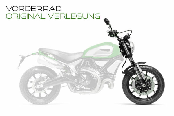 Stahlflex Bremsleitungen für YAMAHA SR 500 [2J4] Doppelscheibe ab 78-84 [VR]